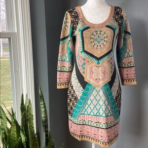 Buttons Midi Knit Dress